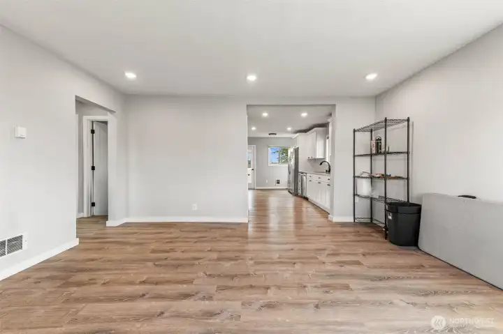 Living Room into Kitchen