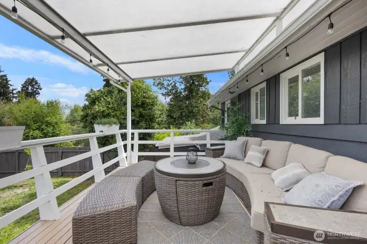 Expansive Covered porch for year round entertainment