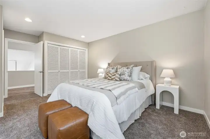 Comfortable bedroom with updated finishes and generous closet space (second closet out of view)