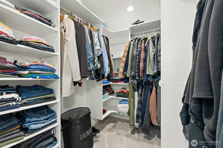 Fantastic oversized primary closet. Fantastic oversized primary closet.