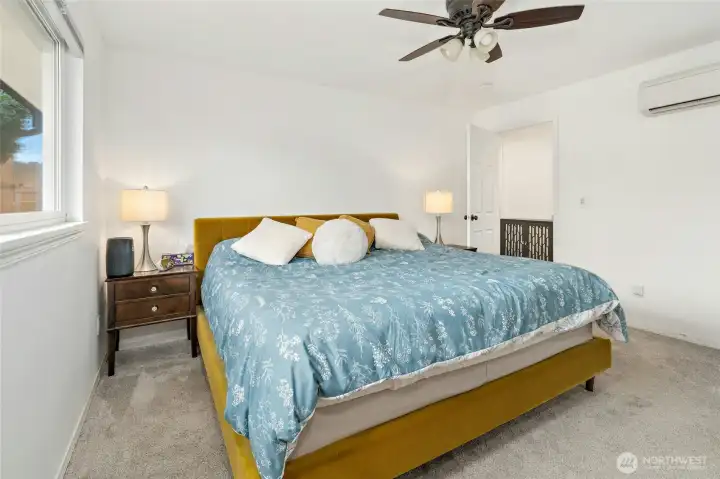 King-sized primary bedroom. King-sized primary bedroom.