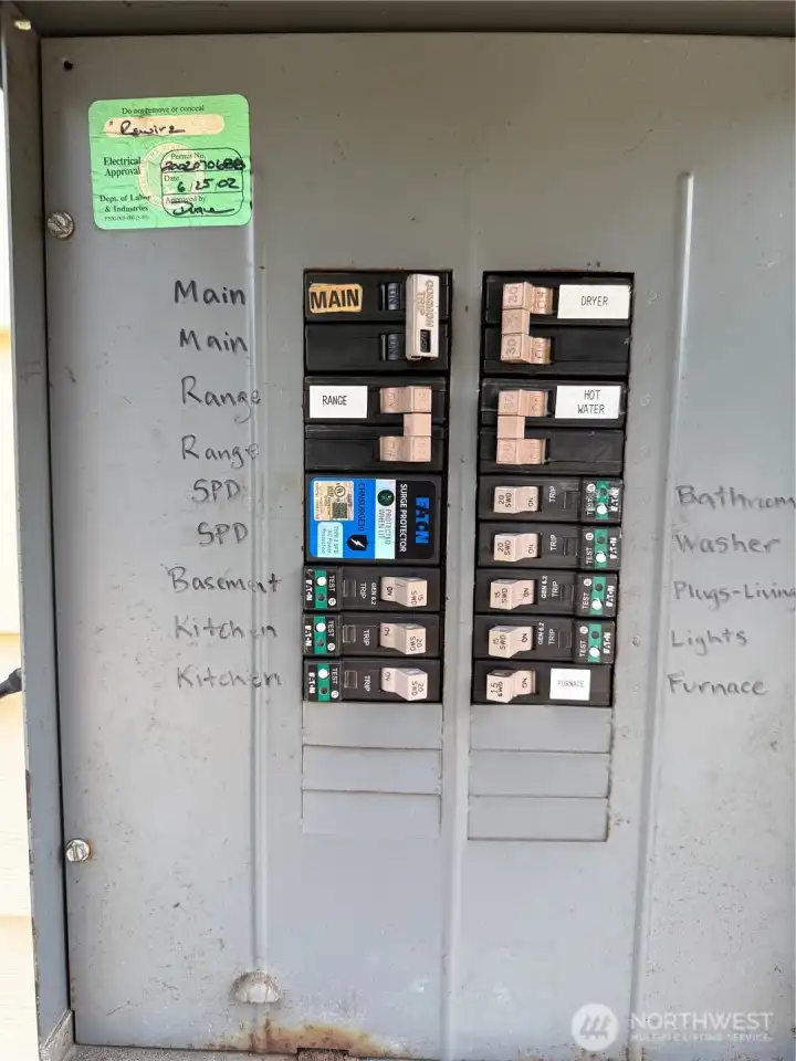 electrical panel has been updated