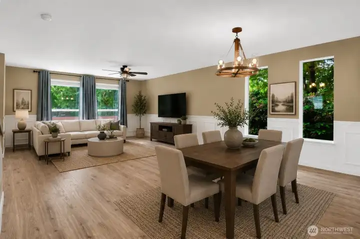 Living and Dining Rooms - Virtually Staged