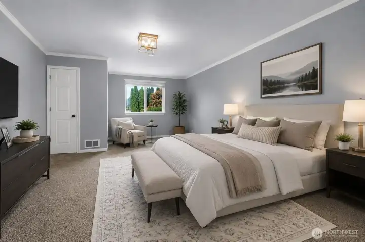 Primary Bedroom - Virtually Staged