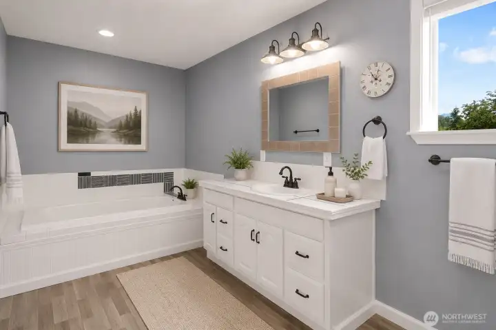 Primary Bathroom - Virtually Staged