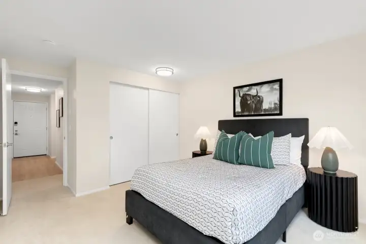 Spacious second bedroom with full closet. Spacious second bedroom with full closet.