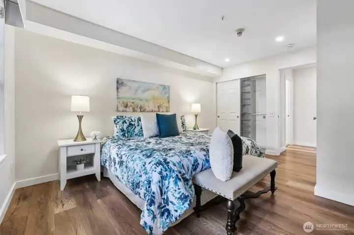 Easily accommodates a king bed Easily accommodates a king bed
