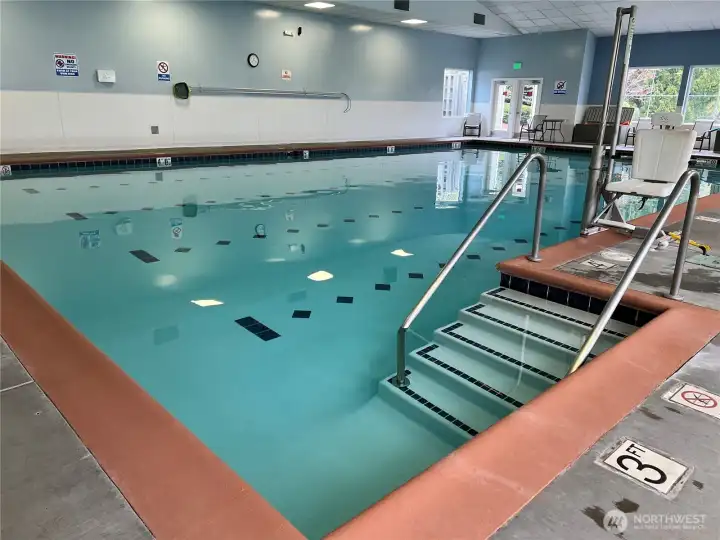 Indoor pool, gym, hot tub. Indoor pool, gym, hot tub.