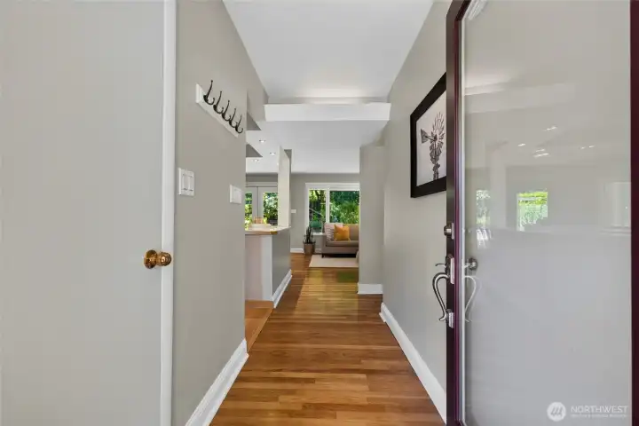 The other three comfortable bedrooms are tucked away in their own wing, creating space and privacy for everyone. The other three comfortable bedrooms are tucked away in their own wing, creating space and privacy for everyone.