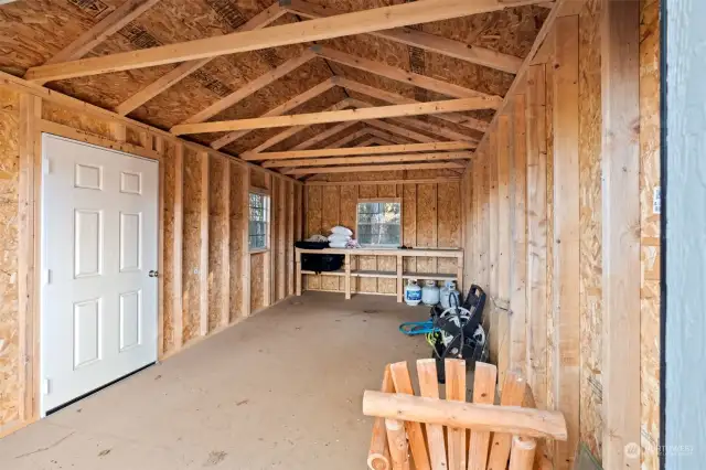 2nd 12x20 shed w/ garage door & Man door