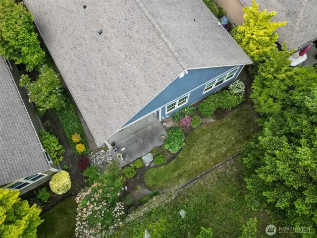 Arial of back yard space