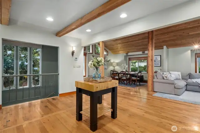 Gorgeous wooden beams.