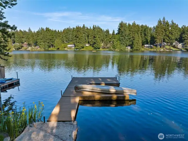 Fish for trout, launch a kayak, or simply relax and take in the stunning views from your private dock.
