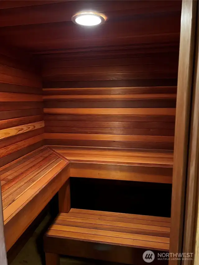 Heat up in the sauna after a cold day on the slopes