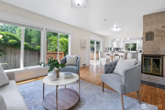 Living room with hardwood floors