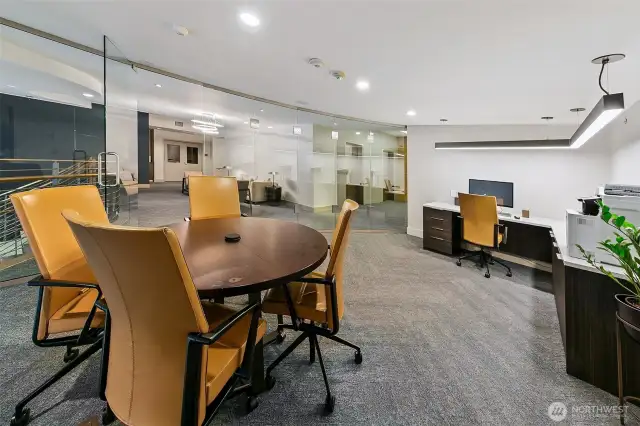 Business center and conference rooms on the Mezzanine.