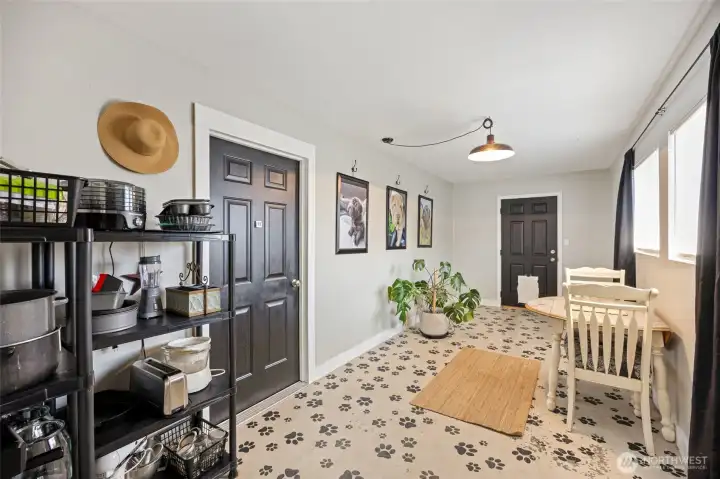 Bonus room off garage