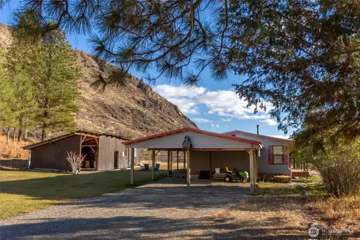 Several level benches make for good future build sites or garden space.