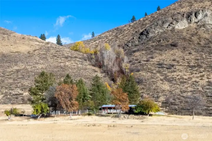 The home sits at the base of a beautiful aspen drainage - the location of the natural spring.