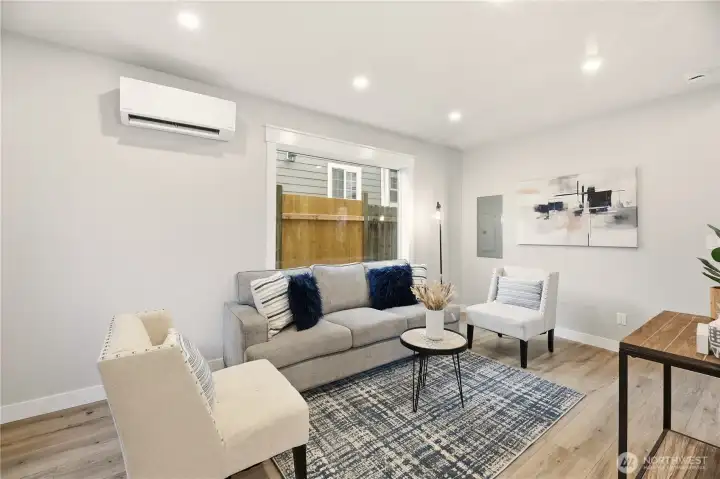 The wide plank lvp flooring runs throughout this home.