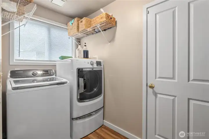Laundry room off of the garage.