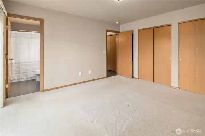 Primary Bedroom with dual closets
