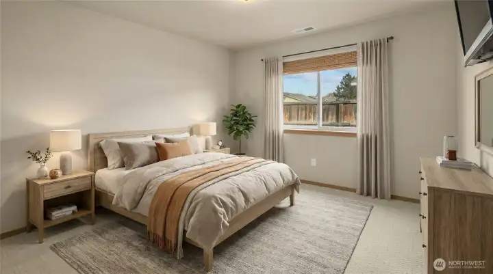 Virtually Staged Guest Bedroom 1