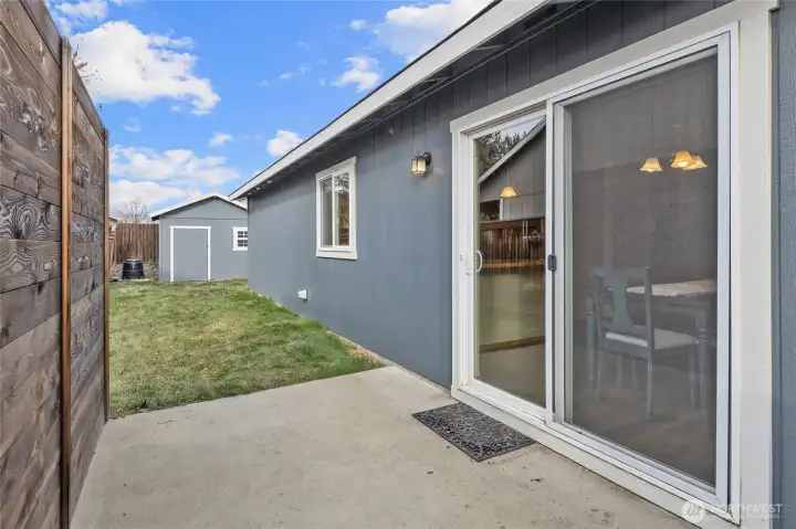 Side patio off of dining room