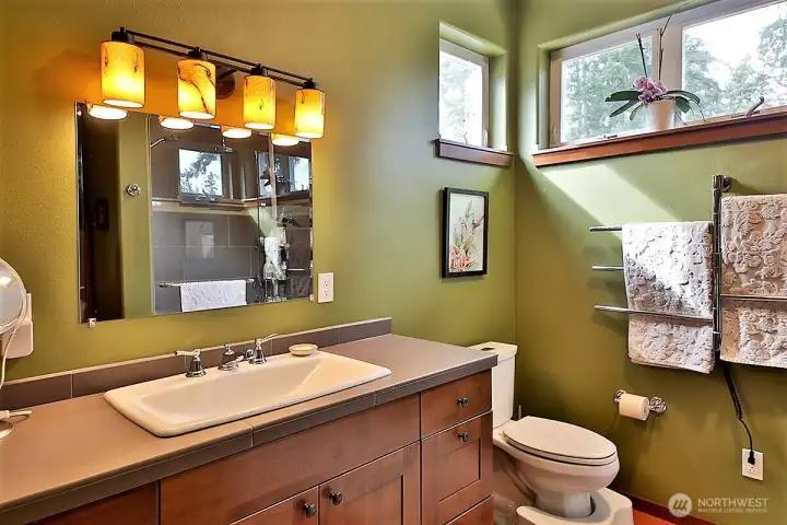 Primary bath with towel warmer & bidet.