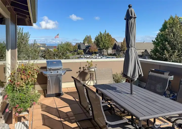 Enjoy an outdoor lunch on the large deck off the community room.