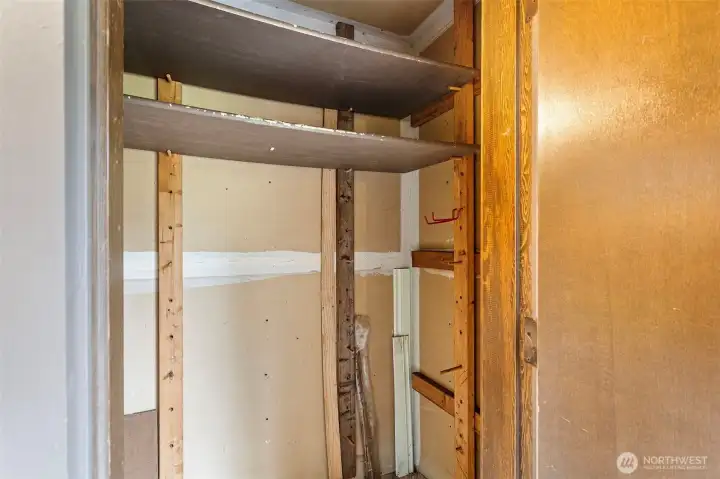 Storage unit on patio.