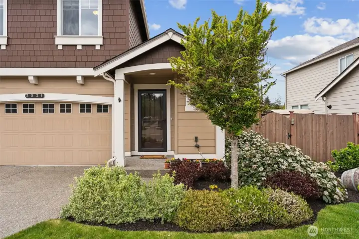 Beautiful landscaped home.