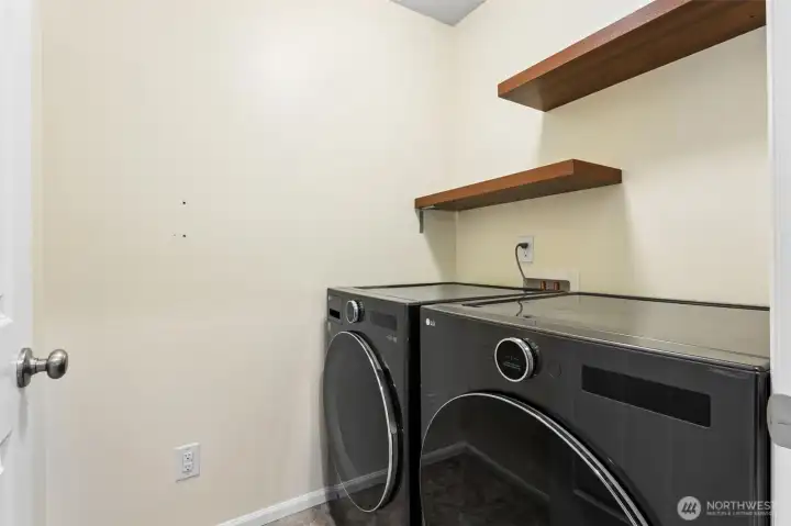 Extended patios on both sides of the home. Room for additional storage shed!