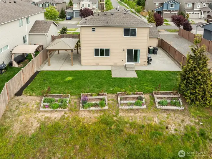Serene water feature by entertaining area.