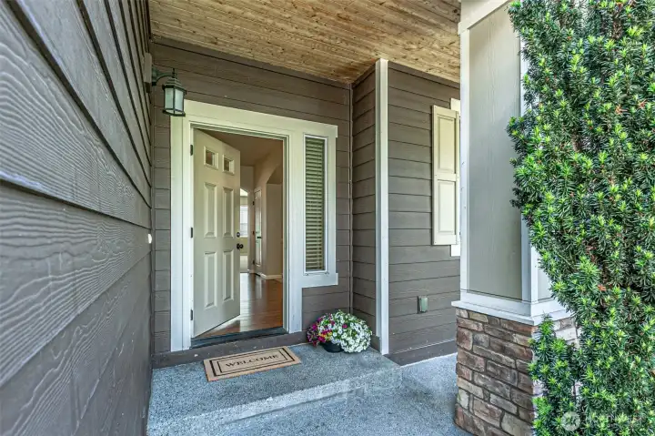 Front Door with patio