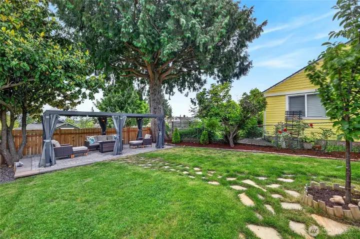 Generous Backyard with Mature Trees Generous Backyard with Mature Trees