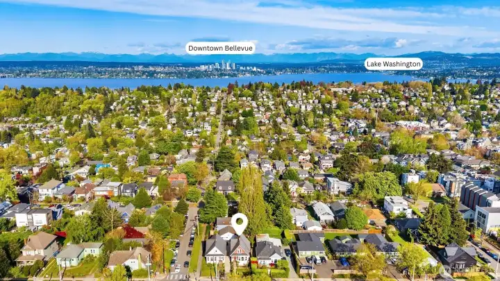 Aerial view facing East.