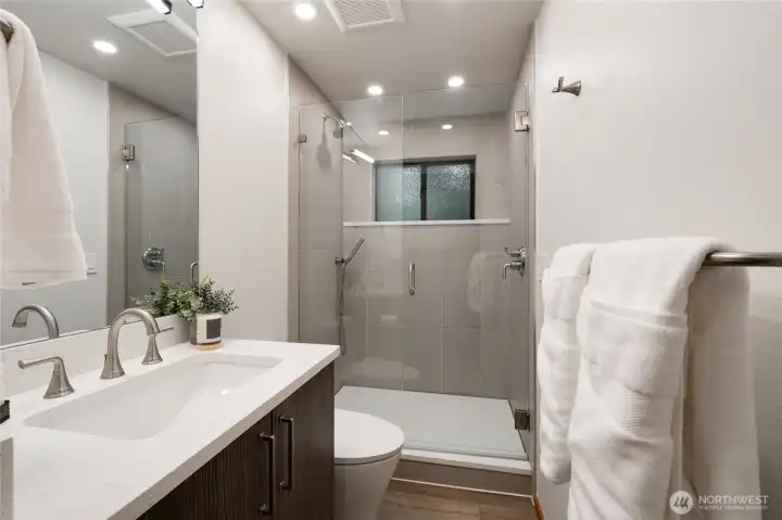 The lower-level bathroom was given the same attention to detail! The lower-level bathroom was given the same attention to detail!