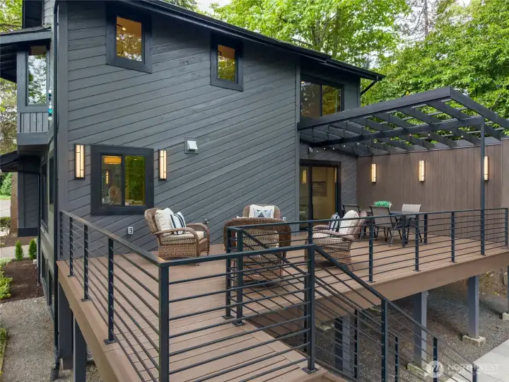The spacious back deck is a great spot to relax any time, day or night! The spacious back deck is a great spot to relax any time, day or night!