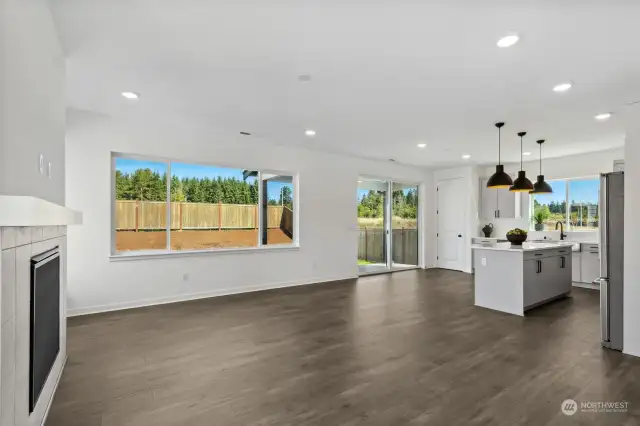 Open Concept main floor (Facade, Ext Colors, Interior Photos & Floor Plans for illustrative purposes only. Actual Facade, Ext Colors, Interiors & Floor Plans may differ.)