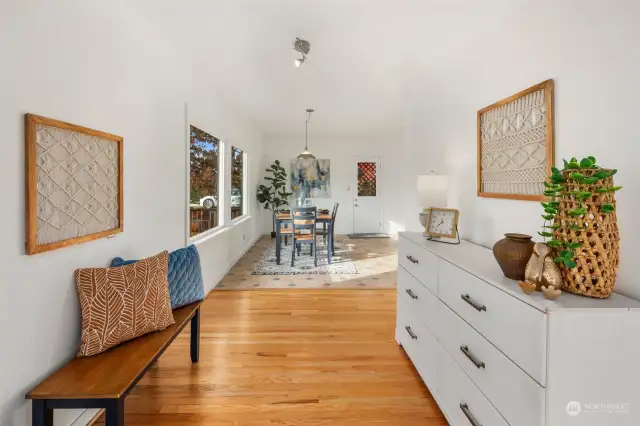 Entryway into formal dining.