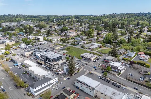 Stunning aerial shot of Des Moines’ bustling downtown district.