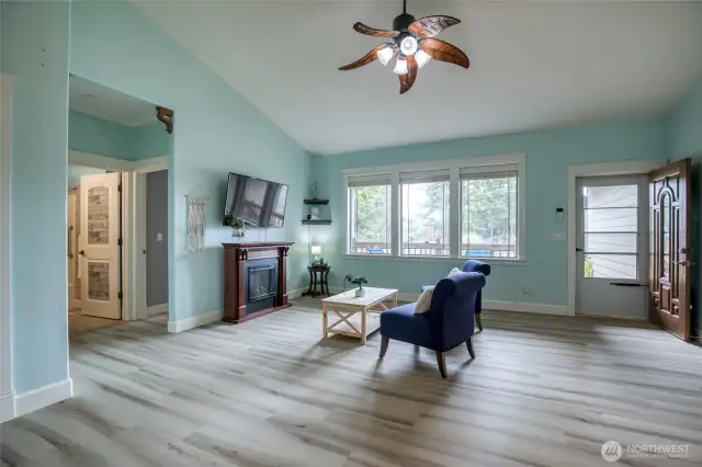 New LVP flooring throughout living space and all 3 bedrooms