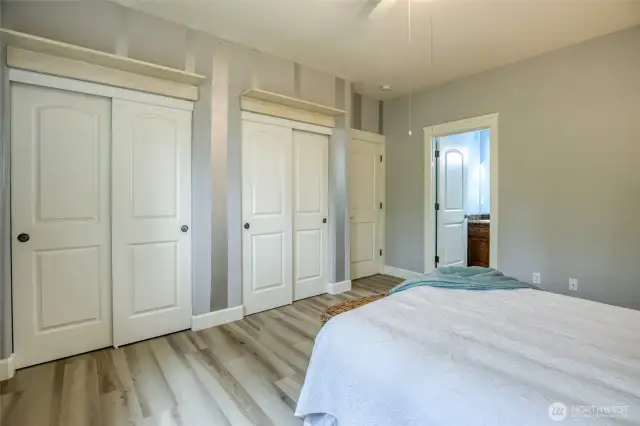 Double closets in Primary bedroom