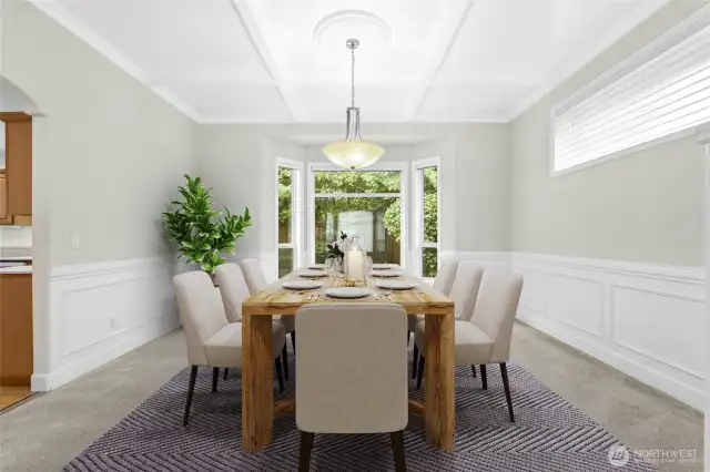 Virtually Staged Dining Room