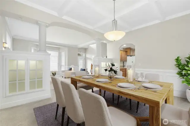 Virtually Staged Dining Room