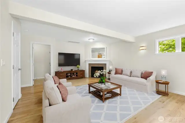 Virtually Staged Family Room