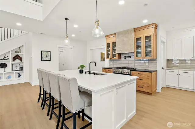 Oversized kitchen island.