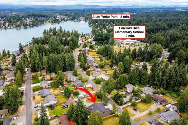 Proximity to Emerald Hill Elementary and Allen York Park.