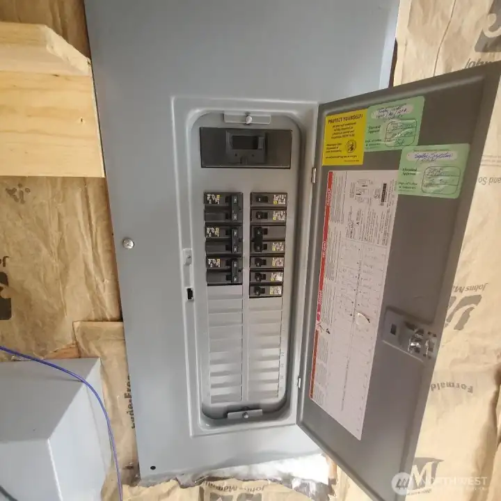 Electrical panel inside pump house.